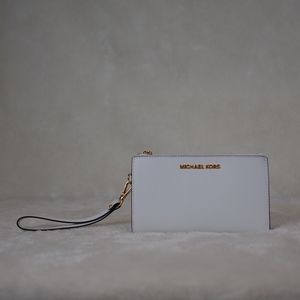 Michael Kors Leather Double Zip Wristlet